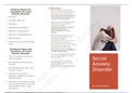 Summary  NURS 107 MH Clinical Teaching Project  Physical Signs and Symptoms of Social Anxiety Disorder