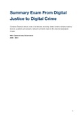 Summary Exam From Digital Justice to Digital Crime - Cybersecurity Governance