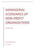 Managerial economics of non-profit organisations summary 2020-2021