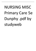 NURSING MISC Primary Care 5e Dunphy .pdf (UPGRADED QUESTIONS WITH VERIFIED ANSWERS)