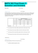 MATH 302 Final Exam  & quizes - Question and Answer( combined package)