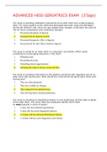 ADVANCED HESI GERIATRICS EXAM  &lpar;37pgs&rpar;