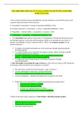NSG 6006 PRE-SPECIALTY EVALUATION EXAM WITH ANSWERS&colon;South University