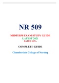 NR 509 MIDTERM EXAM STUDY GUIDE / NR509 MIDTERM EXAM STUDY GUIDE: CHAMBERLAIN COLLEGE OF NURSING | LATEST 2021, RATED 100%