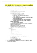 NUR 3219C - Care Management II Exam 1Study Guide