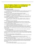 Nursing 202 Week 3- Worksheet&colon; Chapters 5&comma; 6&comma; 9 &lpar;Linking theory with research & EBP&semi; Quantitative research design&colon; Key concepts&semi; Qualitative research design