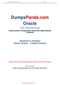 DumpsPanda New Release Oracle 1Z0-1062-20 Dumps