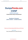DumpsPanda New Release CWNP CWDP-303 Dumps
