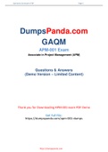 DumpsPanda New Release GAQM APM-001 Dumps