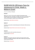 NURS 6541 / NURS6541 MIDTERM EXAM. QUESTIONS WITH 100% CORRECT ANSWERS.