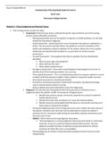 NUR 2115 Fundamentals of Nursing Study Guide for Exam 2
