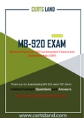 New CertsLand Microsoft MB-920 Exam Dumps | Real MB-920 PDF Questions
