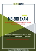 New CertsLand Microsoft MB-910 Exam Dumps | Real MB-910 PDF Questions