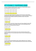 ATI EXAM 2 &vert; NURSING 6560 &vert; FLORIDA INTERNATIONAL UNIVERSITY
