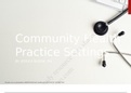 NSG 482 (NSG 482) Week 3 NSG 482 Community Health Practice Settings.