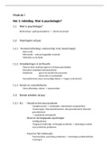 Samenvatting  Inleiding Psychologie, Medische - En Gezondheidspsychologie (E05Y8a)