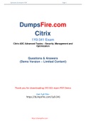 100% Sucess Guaranted in Citrix 1Y0-341 Dumps -  1Y0-341 PDF Questions