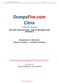 100&percnt; Sucess Guaranted in Citrix 1Y0-341 Dumps -  1Y0-341 PDF Questions