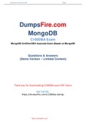 100&percnt; Sucess Guaranted in MongoDB C100DBA Dumps -  C100DBA PDF Questions