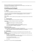 Samenvatting  Inleiding Psychologie