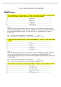 EXAM 2 HEALTH ASSESSMENT STUDY QUESTIONS and ANSWERS with Rationales | (QUESTION BANK) | RATED A
