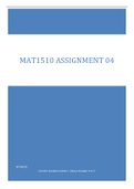 Summary MAT1510 Assignment 2