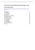 Klinische Gezondheidspsychologie in de Geneeskunde samenvatting hoorcolleges en bijbehorende stof 2020&sol;2021