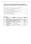 FULL SUMMARY: Organizational Behavior (Tilburg University, 422057-B-5). Lectures + Book. 