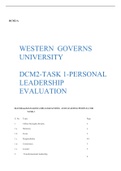 DCM2-A   1.docx new task 1.docx    DCM2-A  WESTERN  GOVERNS  UNIVERSITY  DCM2-TASK 1-PERSONAL LEADERSHIP EVALUATION  2     MANMmmMANAGING ORGANIZATIONS  AND LEADING PEOPLE-C200  TASK-1  S. No  1  Topic  Clifton Strengths-Results  Page  2  1.a  Harmony  3 