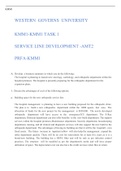 new task 1 sevice line.docx  KMM1  WESTERN  GOVERNS  UNIVERSITY  KMM1-KMM1 TASK 1  SERVICE LINE DEVELOPMENT -AMT2  PRFA-KMM1  A.  Develop  a business summary in which you do the following:  The hospital is planning to launch new oncology, cardiology, and 