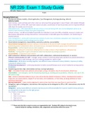 NR 226- Exam 1 Study Guide(topics-Legal Implications in Nursing Practice/Ethics and Values/ Managing Patient Care