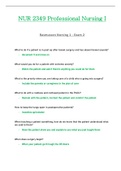 NUR 2349 &sol; NUR2349 Exam 2 &lpar;Latest 2021 &sol; 2022&rpar;&colon; Professional Nursing I &sol; PN 1 - Rasmussen