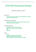 NUR 2349 &sol; NUR2349 Exam 3 &lpar;Latest 2021 &sol; 2022&rpar;&colon; Professional Nursing I &sol; PN 1 - Rasmussen