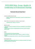NUR 2868 / NUR2868 Exam 1 (Latest 2021 / 2022): Role, Scope, Quality & Leadership in Professional Nursing - Rasmussen