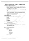 NUR 2092 Health Assessment Exam 1 Study Guide