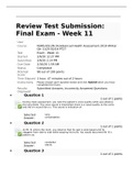 NURS 6512N Final Exam 11 (Feb 2020) (Already graded 98 out of 100)