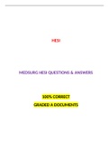 MED SURG HESI QUESTIONS & ANSWERS: LATEST-2021, 100 % CORRECT