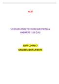MEDSURG PRACTICE HESI QUESTIONS & ANSWERS (111 Q/A): LATEST-2021, 100 % CORRECT