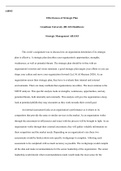 AH543   W6Assignment&period;docx  AH543  Effectiveness of Strategic Plan  Grantham University &lpar;HCAD&rpar; Healthcare Strategic Management AHA543  This week&trade;s assignment was to discuss how an organization determines if its strategic plan is effective&period; A strategic plan