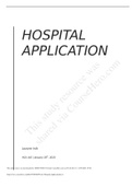 HCA 465 Topic 5 Assignment, Hospital Application