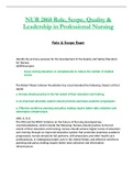 NUR 2868 &sol; NUR2868 Exam &lpar;Latest 2021&rpar;&colon; Role&comma; Scope&comma; Quality & Leadership in Professional Nursing - Rasmussen