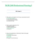 NUR 2349 &sol; NUR2349 Exam 3 &lpar;Latest 2021 &sol; 2022&rpar;&colon; Professional Nursing I &sol; PN 1 - Rasmussen