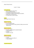 Saving - PERSONAL FINANCE - Lecture 5 notes