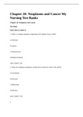 Exam &lpar;elaborations&rpar; NR 283 Patho Final Exam Guide Chapter 20&colon; Neoplasms and Cancer My  Nursing Test Banks Chapter 20&colon; Neoplasms and Cancer Test Bank MULTIPLE CHOICE &lpar;answered&rpar;