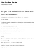 Exam (elaborations) VN 1105 CH57 - Care of the Patient with Cancer | Nursing Test Banks.