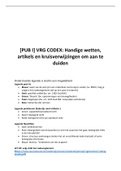 [PUB I] Handige wetsartikels en kruisverwijzingen voor VRG codex 2020-2021