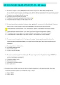 NR 226 NCLEX QUIZ ANSWERS Ch&period; 42 Sleep