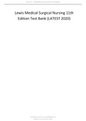 Lewis Medical Surgical Nursing 11th Edition Test Bank (LATEST 2020)