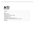 NTI Beroepsopdracht Voeding en Bedrijf