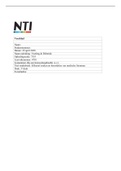NTI tentamenopdracht Internationaal diëtistisch onderzoek